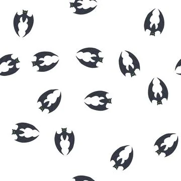 Pattern haunted bat halloween cartoon vector Stock Illustration