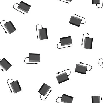 Pattern hdd hard drive cartoon vector Illustrazione stock