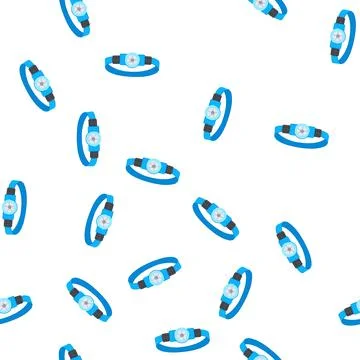 Pattern head headlamp flashlight cartoon vector Illustrazione stock