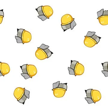Pattern headgear firefighter helmet cartoon vector Stock Illustration