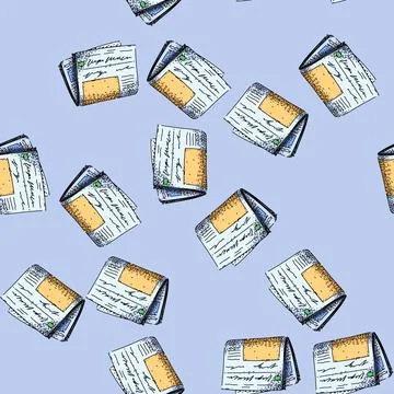 Pattern headlines newspaper sketch hand drawn イラスト素材