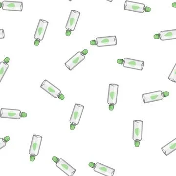 Pattern health contact lens solution cartoon vector Stock Illustration