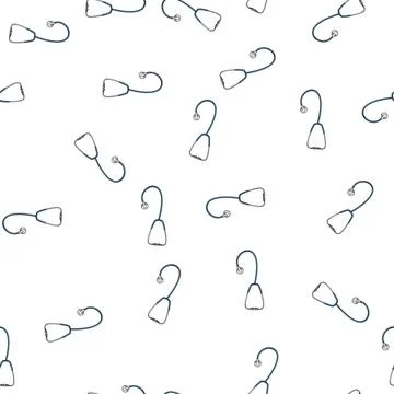 Pattern health stethoscope cartoon vector Stock Illustration
