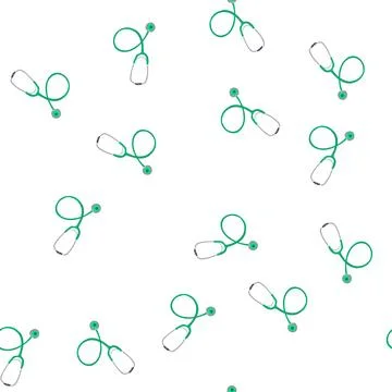 Pattern health stethoscope cartoon vector Stock Illustration