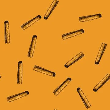 Pattern healthy cinnamon sketch hand drawn Stock Illustration
