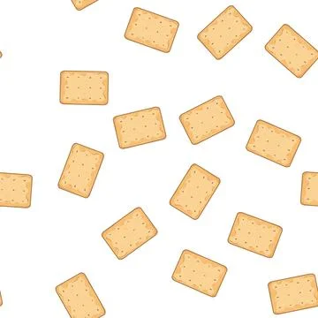 Pattern healthy cracker biscuit cartoon vector イラスト素材