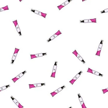 Pattern healthy eye cream cartoon vector color Stock Illustration