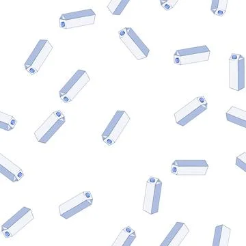 Pattern healthy milk box cartoon vector イラスト素材