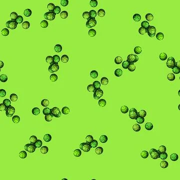 Pattern healthy pea sketch hand drawn Stock Illustration