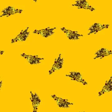 Pattern heap treasure gold sketch hand drawn イラスト素材