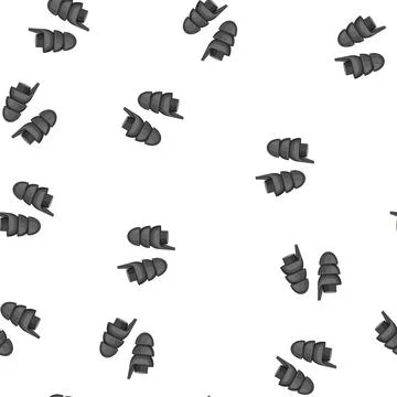 Pattern hear earplugs noise cartoon vector Stock Illustration