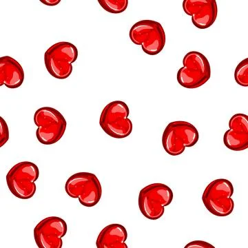 Pattern heart jelly candy cartoon vector Stock Illustration
