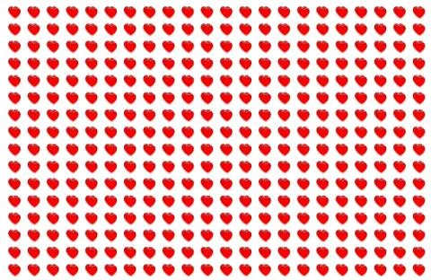 Pattern heart transparent red double image web design base holiday paper pack Illustrazione stock