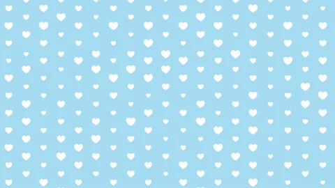 Pattern of hearts on a blue background Video stock 101303887
