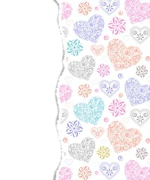 Pattern with hearts Stock Illustration