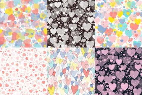 Pattern of hearts Stock Illustration