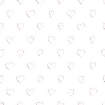 Pattern with Hearts Stock Illustration