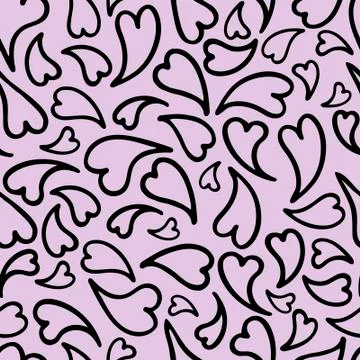 Pattern with hearts Stock Illustration