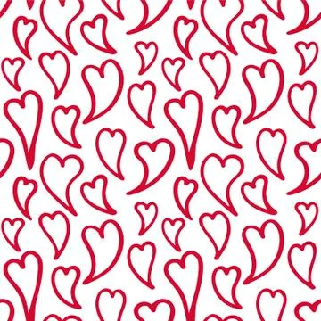 Pattern with hearts Stock Illustration