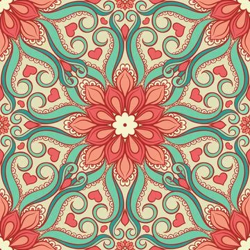 Pattern with hearts Stock Illustration