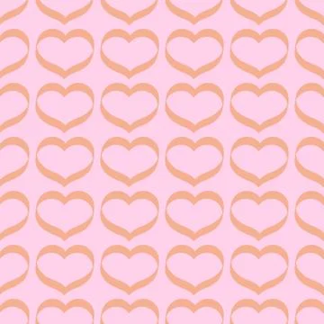 Pattern with hearts on a pink background Stock Illustration