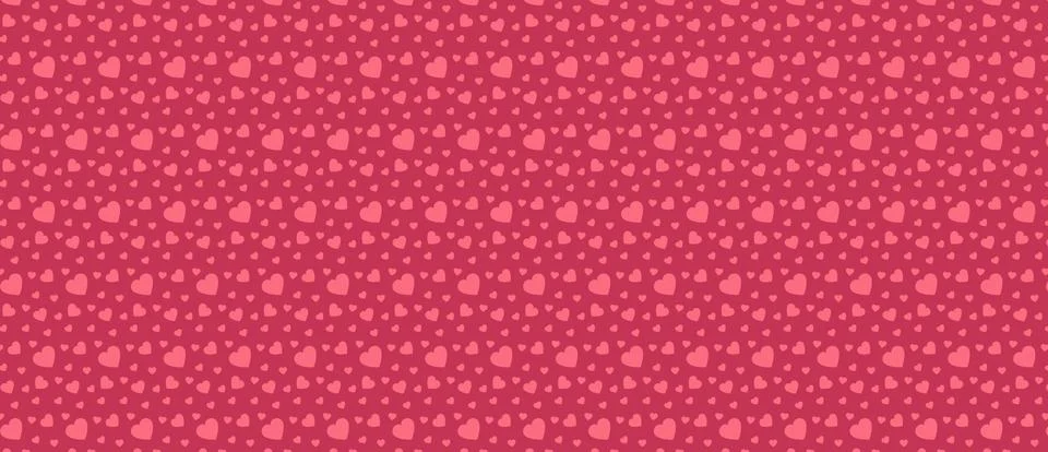 Pattern with hearts on a pink Stock Illustration