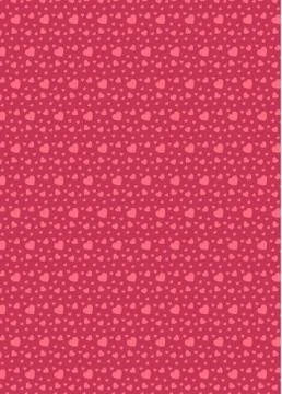Pattern with hearts on a pink Stock Illustration