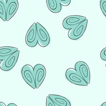 Pattern of hearts turquoise Stock-Illustration