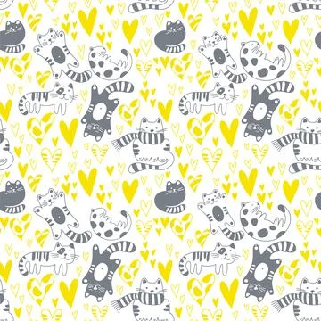 Pattern with hearts for valentines day. Vector seamless pattern Stock Illustration