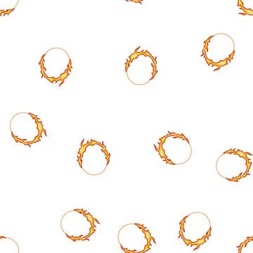 Pattern heat circle fire cartoon vector 库存插图