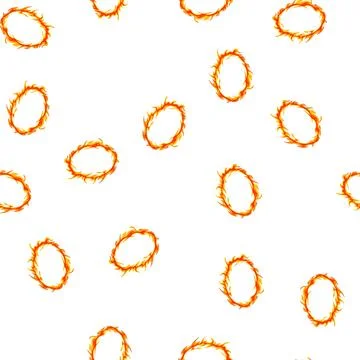 Pattern heat circle fire cartoon vector Illustrazione stock