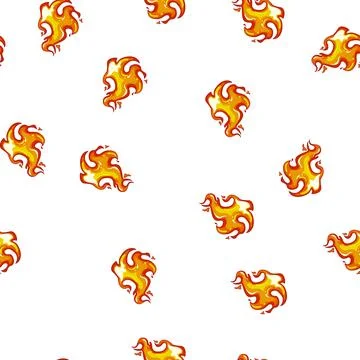 Pattern heat flame cartoon vector Stock Illustration
