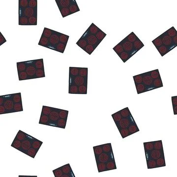 Pattern heat introduction cooktop cartoon vector Stock Illustration