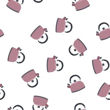 Pattern heat kettle cartoon vector Stock Illustration