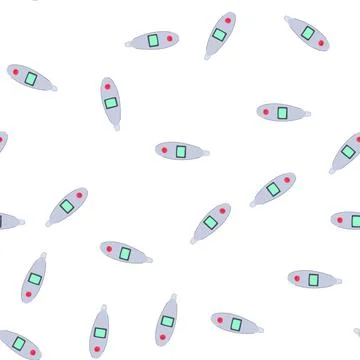 Pattern heat thermometer cartoon vector 库存插图