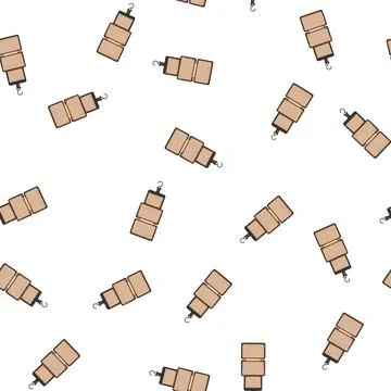 Pattern heat toiletry bag cartoon vector Stock Illustration