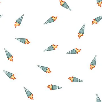 Pattern heat torch fire cartoon vector Stock Illustration