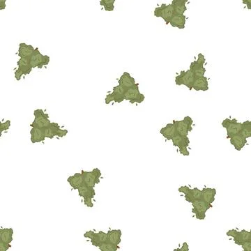 Pattern hedge garden shrub cartoon vector イラスト素材
