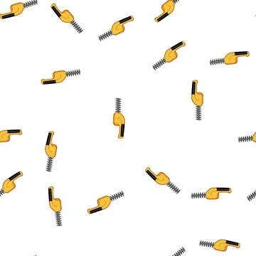 Pattern hedge tree trimmer cartoon vector Illustrazione stock