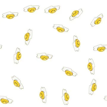 Pattern hedoodle egg character cartoon vector Stock Illustration