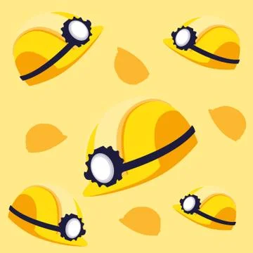Pattern of helmets security backdrop Illustrazione stock