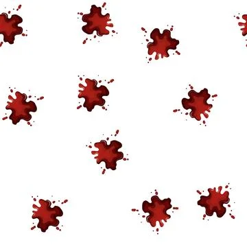 Pattern hemoglobin blood stain cartoon vector Stock Illustration