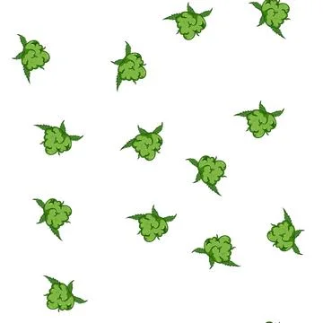 Pattern hemp weed bud cartoon vector Stock Illustration