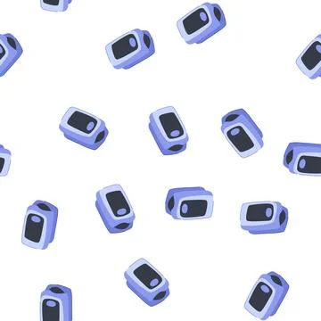 Pattern herate pulse oximeter cartoon vector Illustrazione stock