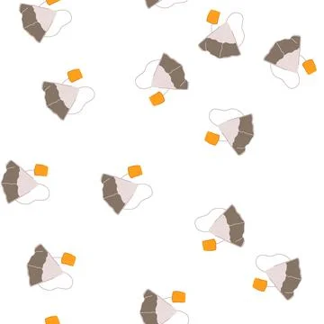 Pattern herb teabag cartoon vector 库存插图