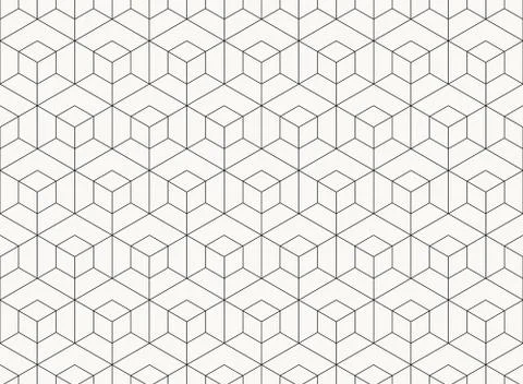 Pattern hexagon design geometric black line of tech background. illustration Stock Illustration