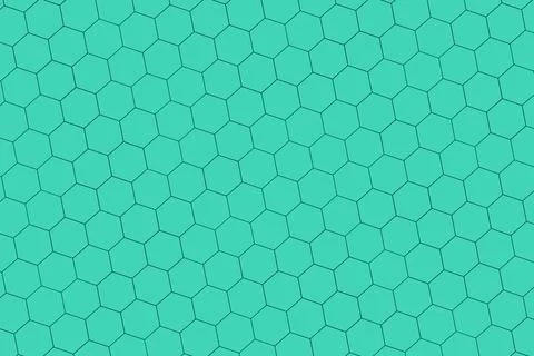 Pattern of hexagon shapes on turquoise background 스톡 일러스트