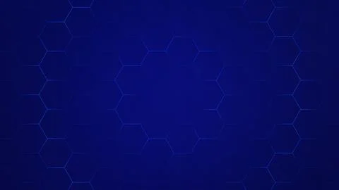 Pattern of hexagons on a blue background. Symmetrical honeycomb structure o.. Stock Illustration