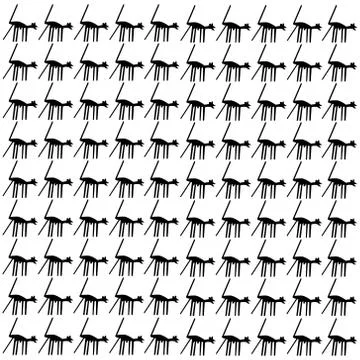 Pattern with hieroglyph on a white background Stock Illustration