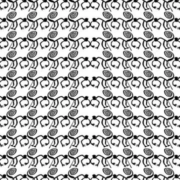 Pattern with hieroglyph on a white background Stock Illustration